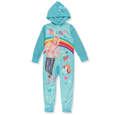 JoJo Siwa Pajama Robe And Slippers Set – Rainbow Unicorn, White/Pink, Girls, Belted