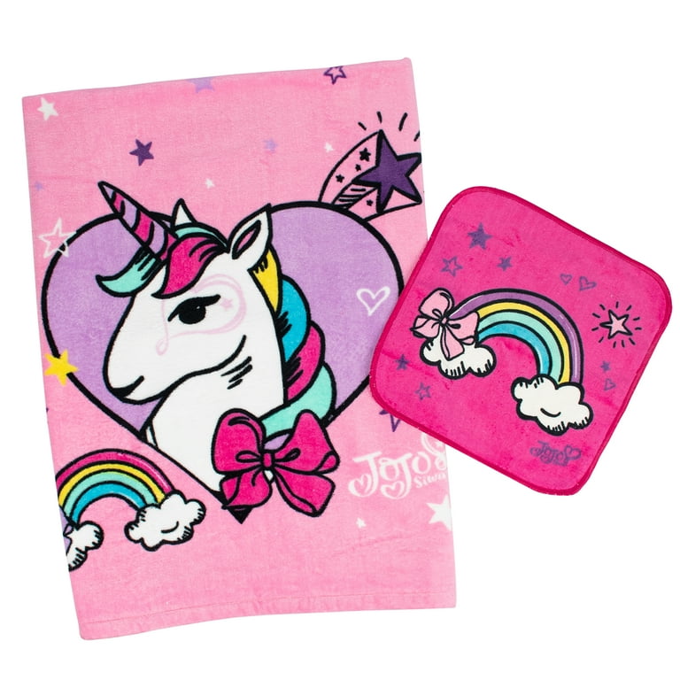 Jojo Siwa Kids Cotton 2 Piece Towel and Washcloth Set Walmart