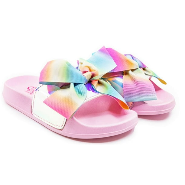 Jojo Siwa Metallic Tie Dye Bow Slide Sandals (Little Girls & Big Girls ...