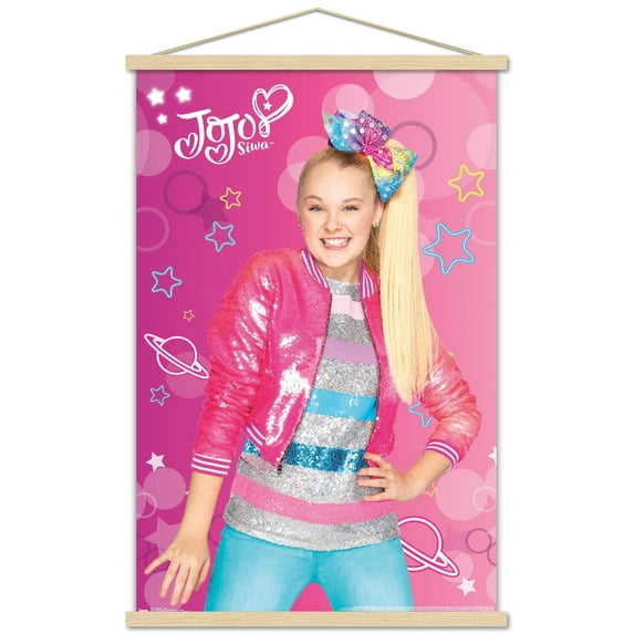 Jojo Siwa - Pink Wall Poster with Wooden Magnetic Frame, 22.375" x 34"