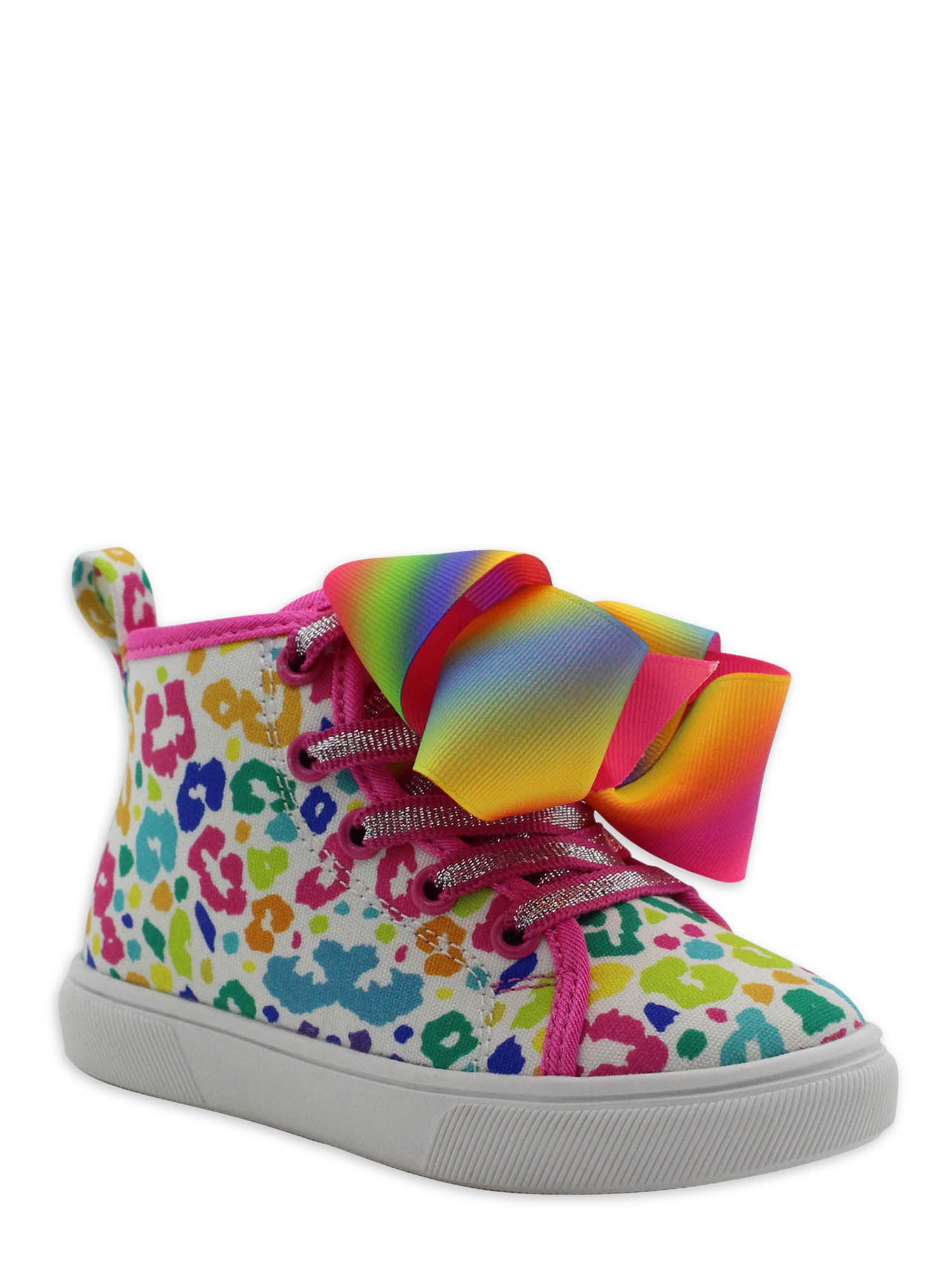 Jojo Siwa Rainbow Leopard Print Fashion High Top Sneaker (Toddler Girls