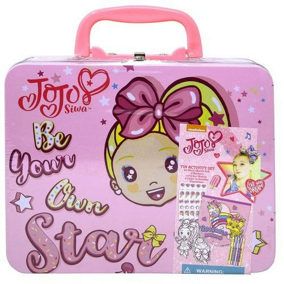 Jojo Siwa Rectangle Tin Box with Stationery