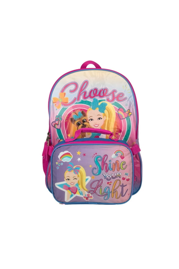 Jojo Siwa Shine Your Light Youth Girl's 2-Piece 16" Backpack & Lunch Kit Combo Set