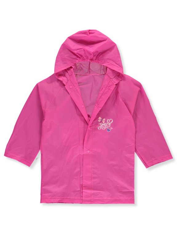 Snap Placket Hooded Rain Jacket