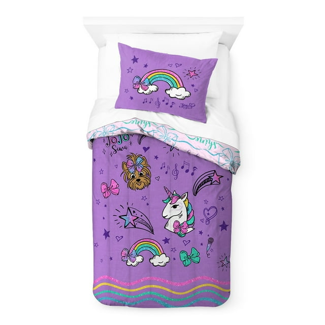 Jojo Siwa Sparkle Shine Kids 2Piece Twin/Full Reversible Comforter and