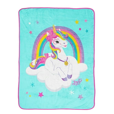 Jojo Siwa Unicorn Cloud Silk Touch Throw, 40 x 50, Microfiber, Pink, Nickelodeon