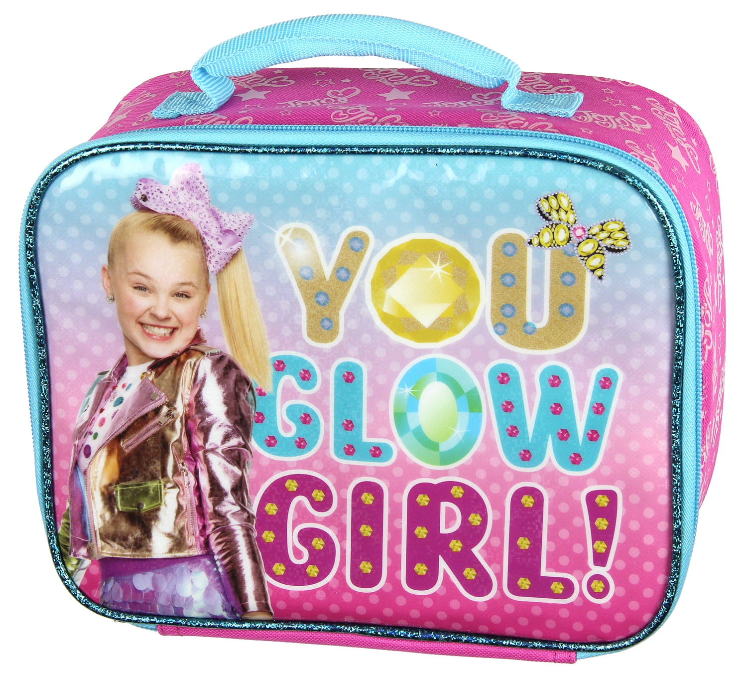 Jojo Siwa You Glow Girl Soft Kit Insulated Lunch Box Cooler 10"