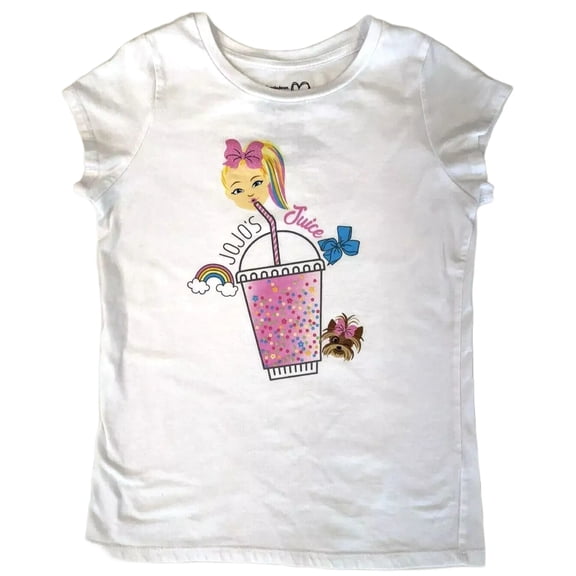 Jojo Siwa's "Jojo's Juice" Big Girl's White T-Shirt XL (14/16)