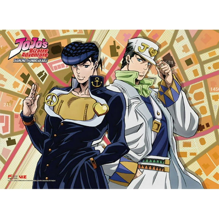 Jojo's Bizarre Advanture- S3 Keyart Josuke & Jotaro Wall Scroll