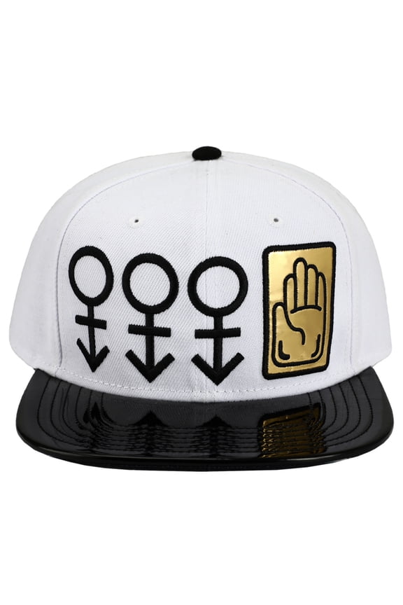 Jojo's Bizarre Adventure Cosplay White Patent Faux Leather Hat