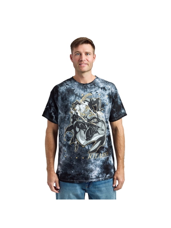 Jojo's Bizarre Adventure Jotaro Foil Short Sleeve Tee For Men-Small