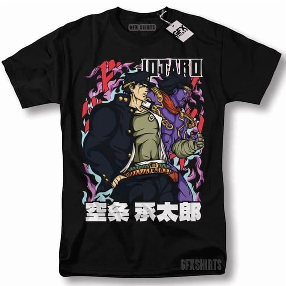 Jojo's Bizarre Adventure anime t shirt,Manga Graphic Design, jotaro lot