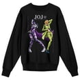 thumbnail image 1 of Jojo's Bizarre Adventures Purple Haze & Fugo Crew Neck Long Sleeve Adult Black Sweatshirt-Large, 1 of 3