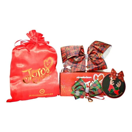 Jojo's Bow Club December Santa Bow - Jojo Siwa Hair Bows Gift Set Limited Edition #38