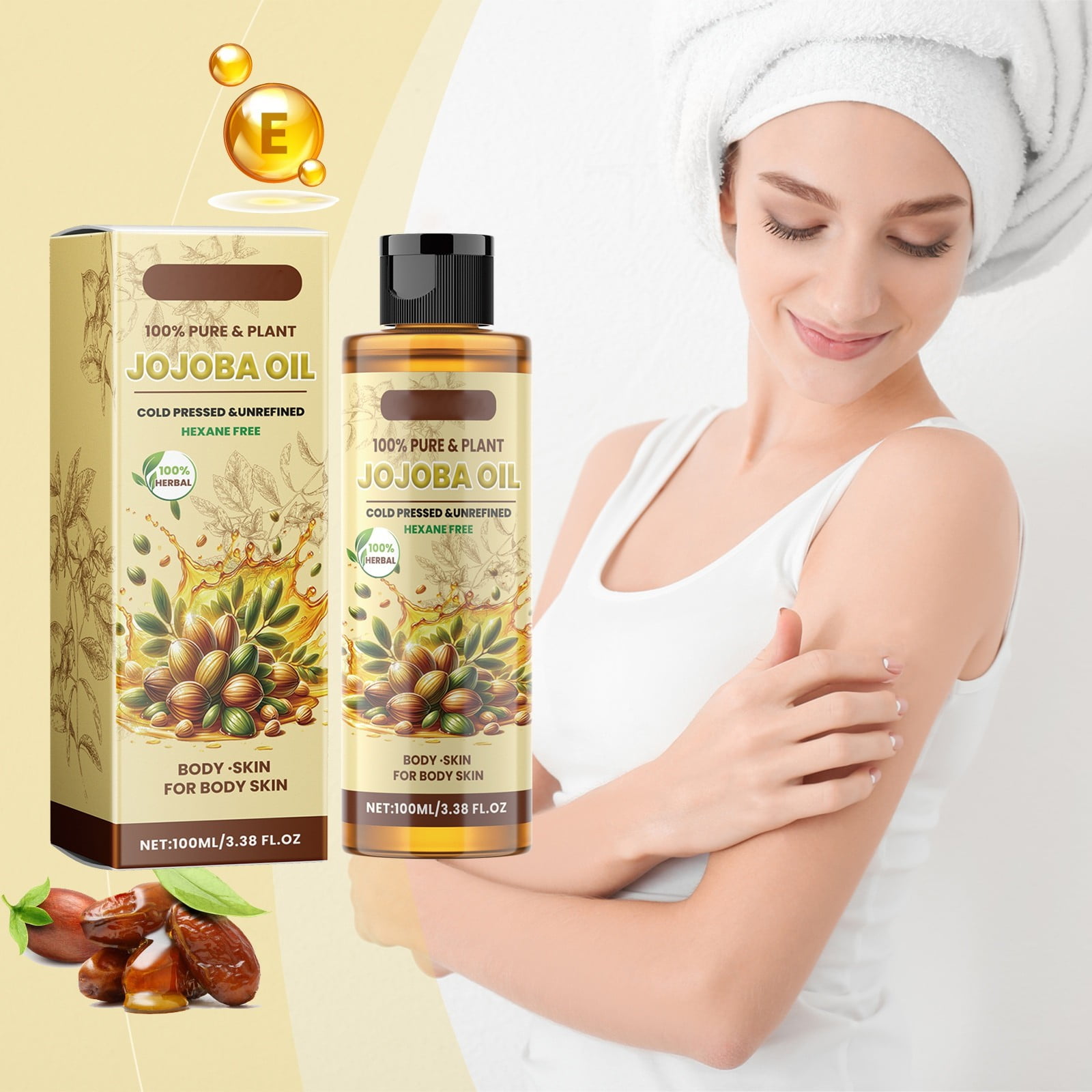 Jojoba Oil Body Care Moisturizing Skin Care Nourishing Light Lines