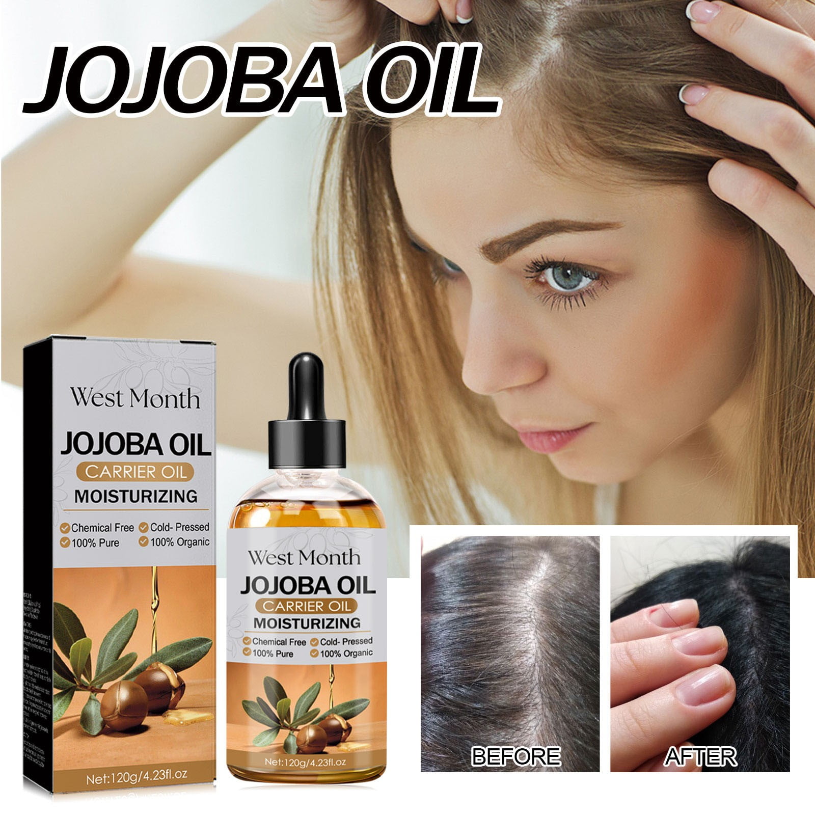 Jojoba Oil For Hair Cold Hexanefree Oil Skin Face Natural Massage Oil