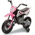 thumbnail image 1 of Jojoka 12V Electric Dirt Bike, Kids Ride on Motorcycle with Twist Grip Throttle and 2 Training Wheels, Dirt Bikes and Motorcycles 3-8 years, Pink, 1 of 7