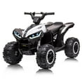 thumbnail image 1 of Jojoka 12V Kids ATV Ride on Car, 4 Wheeler Off-Road Quad, Battery Powered Electric Fun Toys Vehicle with Remote Control, Music, High/Low Speeds, LED Lights, Treaded Tires, for 3-8 Years Old, White, 1 of 7