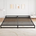 thumbnail image 1 of Jojoka 6 Inch King Size Bed Frame Heavy Duty Metal Platform with Steel Slat Support, Mattress Foundation, No Box Spring Needed, Noise Free, Easy Assembly, Black (King), 1 of 9