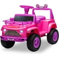 thumbnail image 1 of Jojoka 6V Kids Ride On Car for Toddlers - Battery Powered Electric Ride on Toys for Kids with Music, LED Light, FM, Horn, Rear Storage, Riding 4 Wheels Toy for Boys & Girls Aged 3-6 Years, Rose, 1 of 7