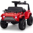 thumbnail image 1 of Jojoka 6V Kids Ride On Car for Toddlers - Battery Powered Electric Ride on Toys for Kids with Music, LED Light, FM, Horn, Rear Storage, Riding 4 Wheels Toy for Boys & Girls Aged 3-6 Years, Red, 1 of 7