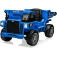 thumbnail image 1 of Jojoka Ride on Dump Truck for Kids, 12V Ride on Car with Electric Dump Bed, Remote Control and Extra Shovel, Ride on Construction Vehicle with USB, MP3, Music Player, Battery Indicator (Blue), 1 of 8