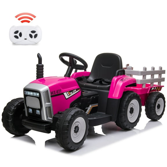 Jojoka Ride On Dump Truck for Kids, XMX611 Ride On Car with Remote Control, 35W Power Ride-on 6 Wheels, Electric UTV Vehicles Ride On Toys for Boys Girls (Rose Pink)