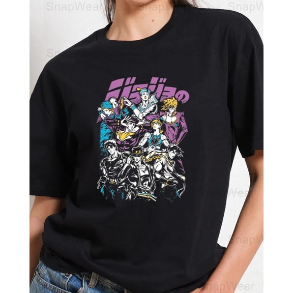 Jojos Bizarre Adventure Anime Manga Stand User Japanese Series Art T-Shirt (1) Unisex, up to 5XL