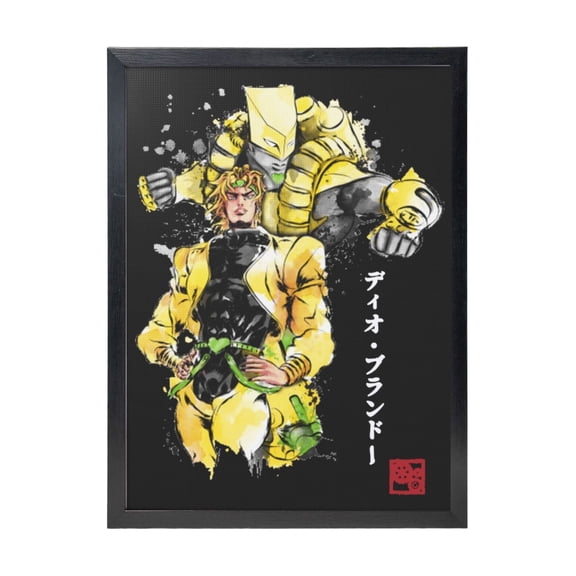 Jojos Bizarre Adventure Black Framed Canvas Wall Art Fashion Decor, 12x16in Wall Decor For Living Room, Bedroom, Office