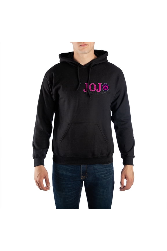 Jojos Bizarre Adventures Manga Series Mens Black Hoodie-L