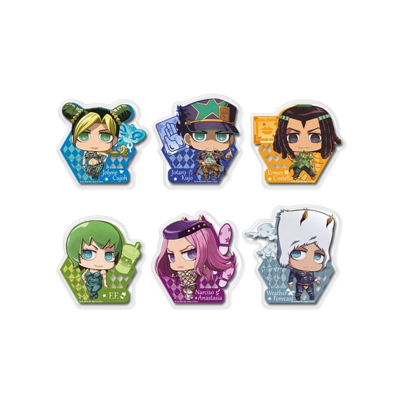 Jojos S5 Stone Ocean - Group Character SD Icon Version Transparent Sticker Set