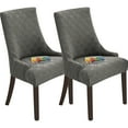 thumbnail image 1 of Jokapy 2 Pack Chair Covers for Dining Room, Stretch Jacquard Wingback Chair Slipcovers, Light Gray, 1 of 8