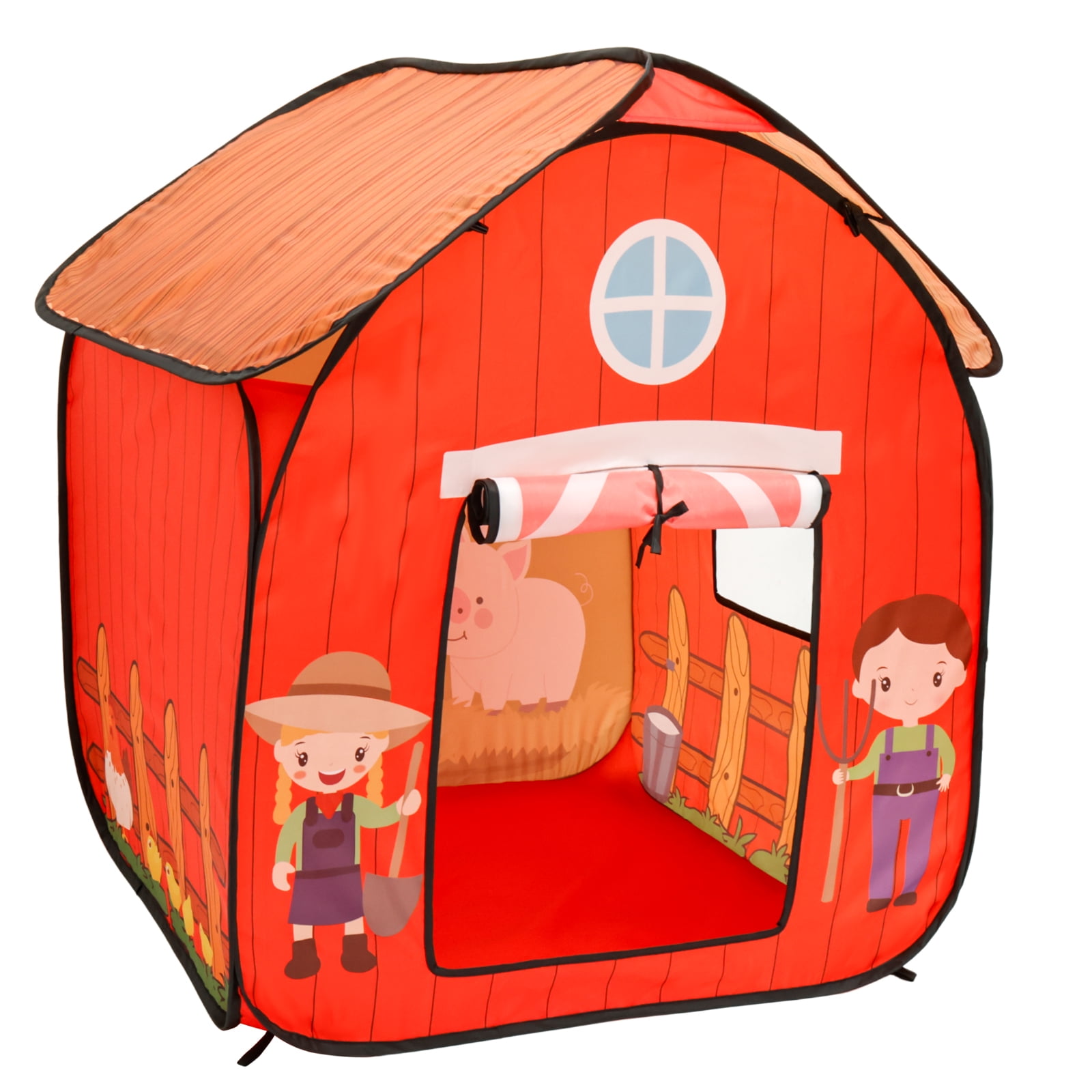 Jokapy Barn Kids Pop Up Play Tent, Indoor and Outdoor Fabric