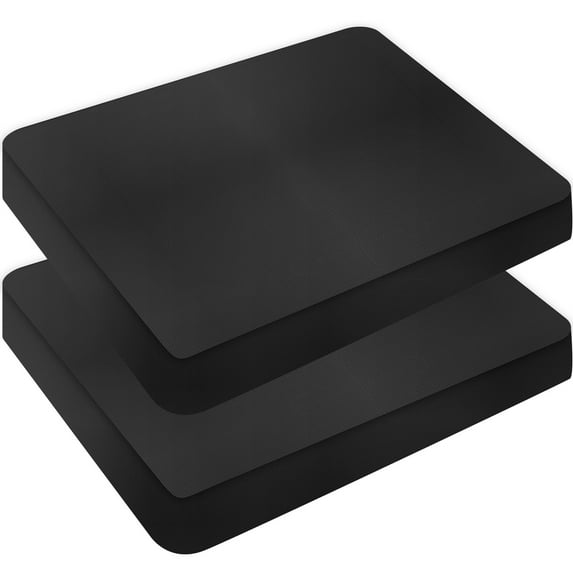 Jokapy Black Outdoor Patio Chair Cushion Seat Pad Replacement Cover, 20" x 22", 2 Pack, Only Cover