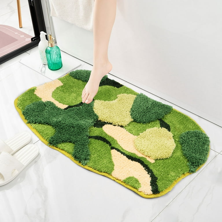 Bath Mats Bathroom Green, Super Absorbent Bath Mat