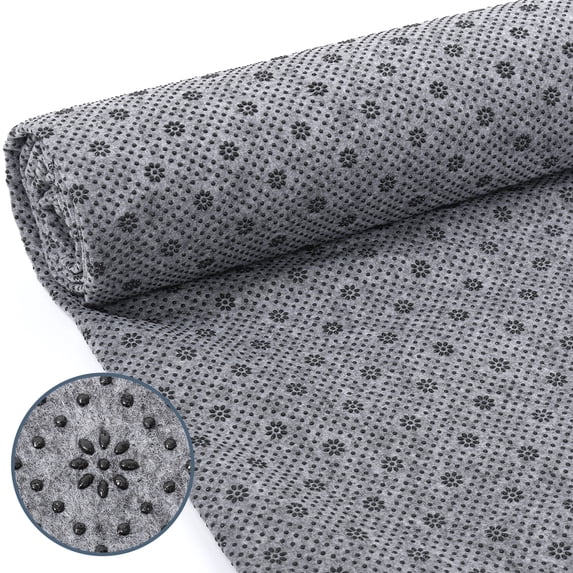 Jokapy Non-Slip Tufting Cloth Thick Rug Backing Fabric, Non-Skid Thick Rug Pad, 3' x 6', Gray Floral