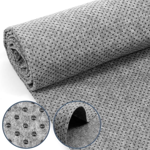 Jokapy Non-Slip Tufting Cloth Thick Rug Backing Fabric, Non-Skid Thick Rug Pad, 3' x 6', Gray