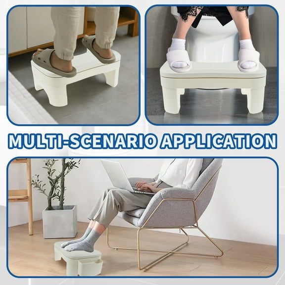 Jokapy Toilet Poop Stool with Storage Box Height Adjustable Poop Stool Squat Non Slip Squatty Potty Stool Weight Bearing Squatting Stool Improve Squatting Posture