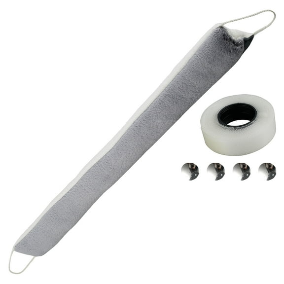 Jokapy Under Door Draft Stopper, Cotton Bottom Draft Blocker, 36 inches, White and Gray