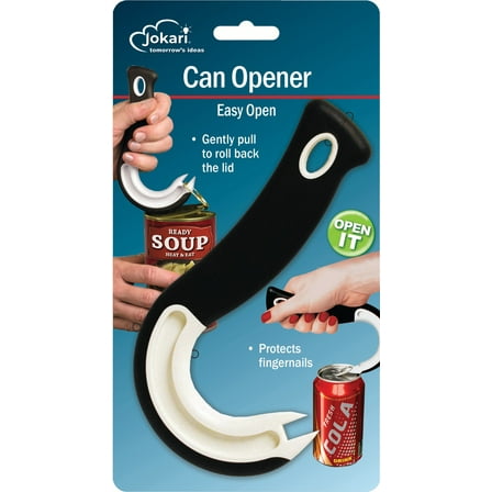 Jokari Gripper Easy Open Ring Pull Can Opener, Durable Rubber, Arthritis Friendly, Dishwasher Safe, 2 Pack