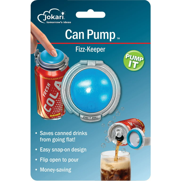 Jokari Fizz Keeper Can Pump to Pressurize Open Standard Canned Soda Pop or  Beer 2 PK