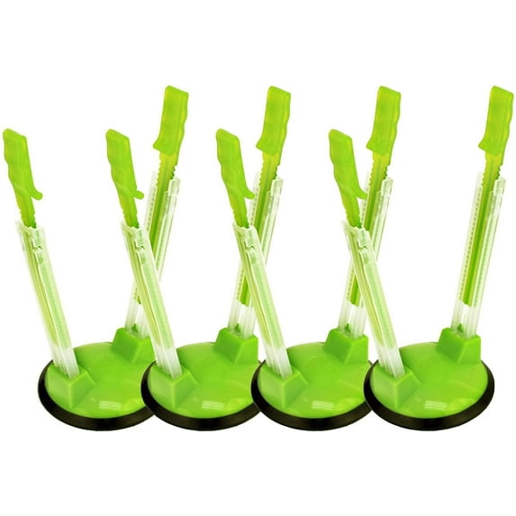 Jokari Hands-Free Baggy Rack Clip Storage Bag Holder, Pack Of 4