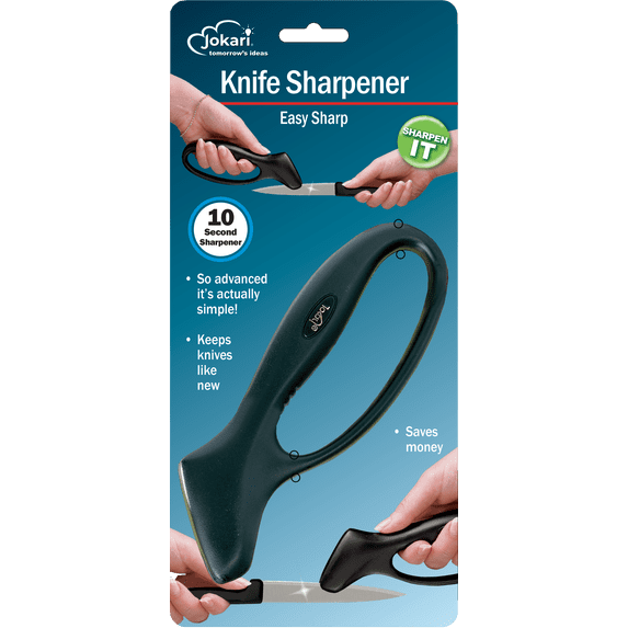 Jokari Knife Sharpener Sharpens Kitchen Knives with Carbide Steel Set of 2