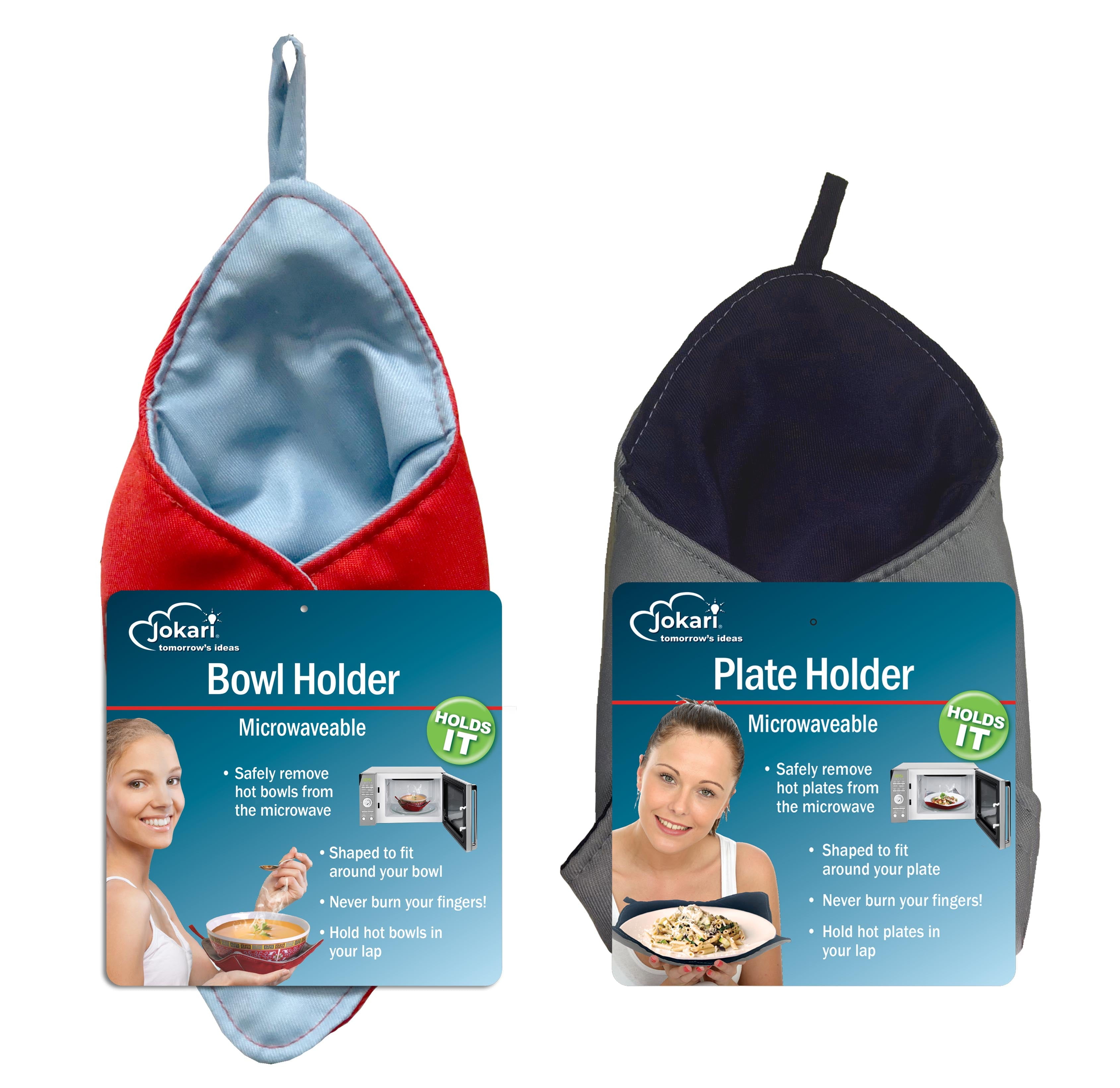 Microwavable Heat-Resistant Bowl and Plate Holder Set