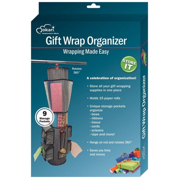 Jokari Multicolor Rotating Gift Wrap Organizer for Crafts