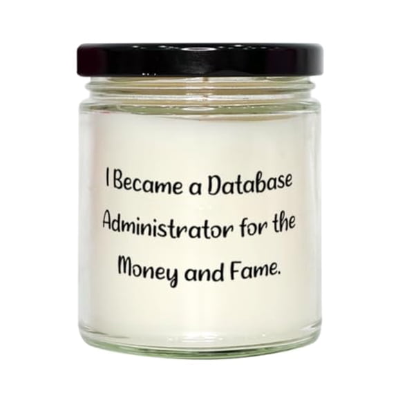 Joke Database administrator Gifts, I Became a Database Administrator for the, Useful Scent Candle For Coworkers, From Friends