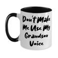 thumbnail image 1 of Joke Grandson Gifts, Don't Make Me Use My, Nice Birthday Two Tone 11oz Mug Gifts Idea For Grandchild, Grandson Gifts From Grandpa,, 1 of 2