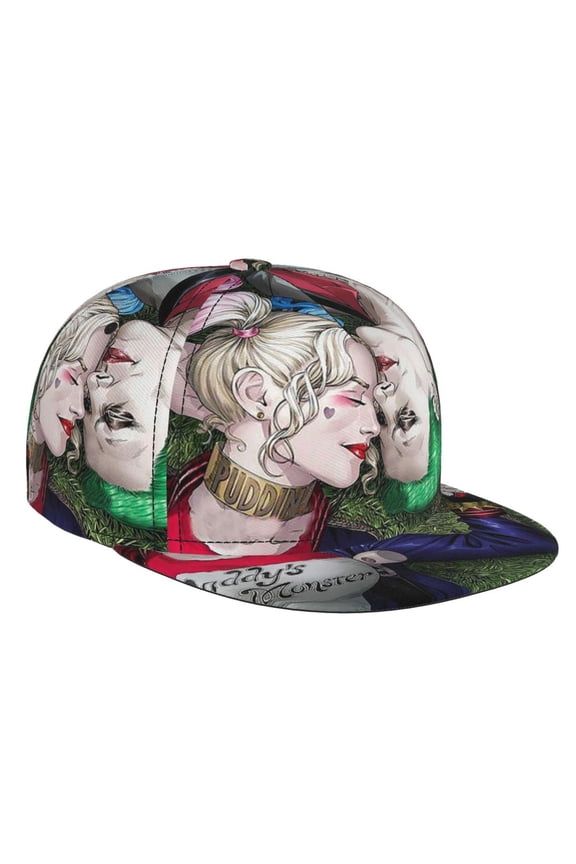 Joke Harl-ey Quinn Brim Bill Baseball Cap Adjustable Snapback Hat Hip Hop Dad Caps Men Women