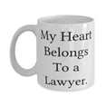 thumbnail image 1 of Joke Lawyer Gifts, My Heart Belongs To a Lawyer, Lawyer 15oz Mug From Friends, Birthday mug, Birthday gift, mug, 1 of 2