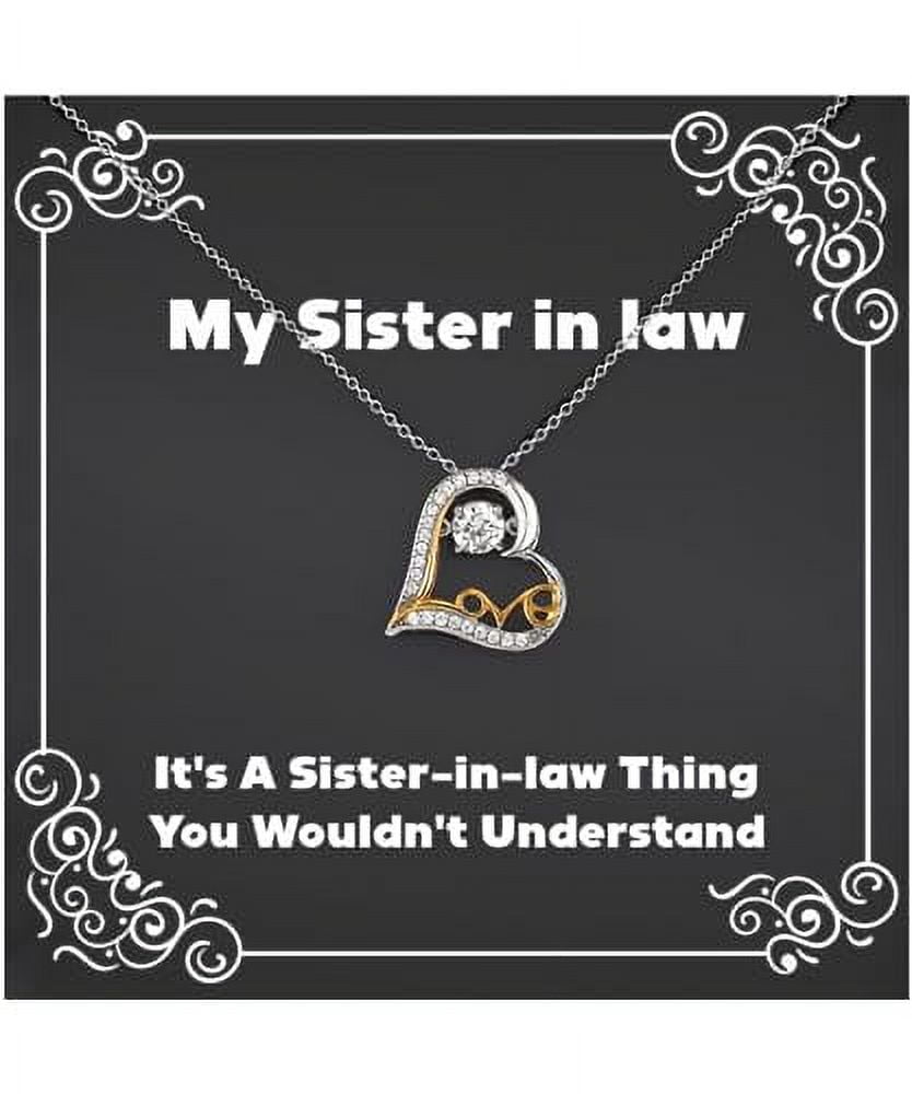 Joke Sister in law Love Dancing Necklace, It's A Sister-in, Gifts For Big Sister, Present From Sister, Jewelry For Sister in law, Perfect sister in law gifts, Best sister in law gifts, Unique sister